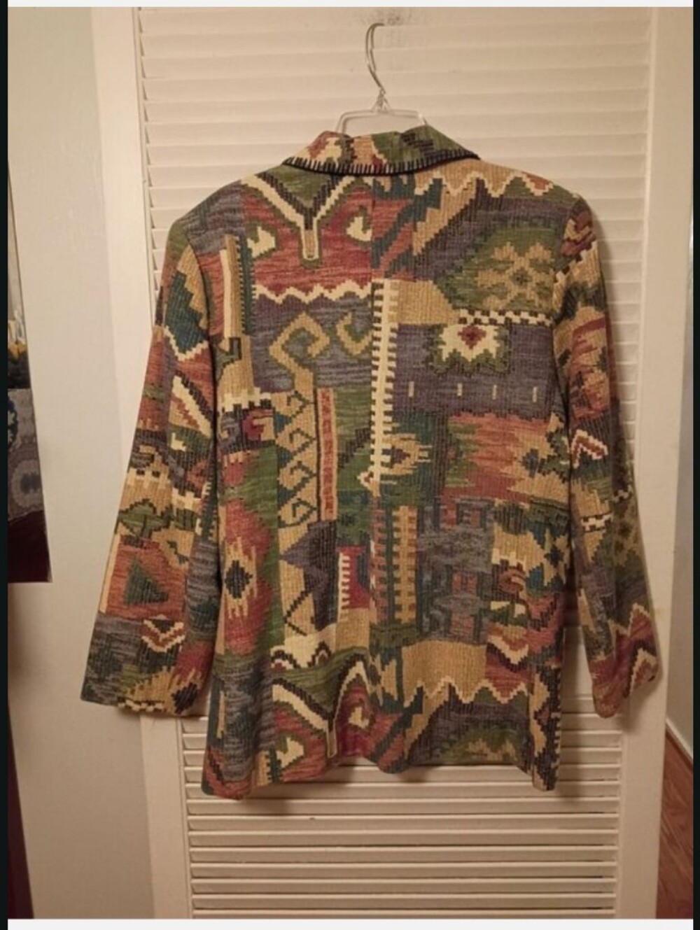 Circle T Multicolor Southwestern Blazer with Tan Accents - Picture 6 of 7